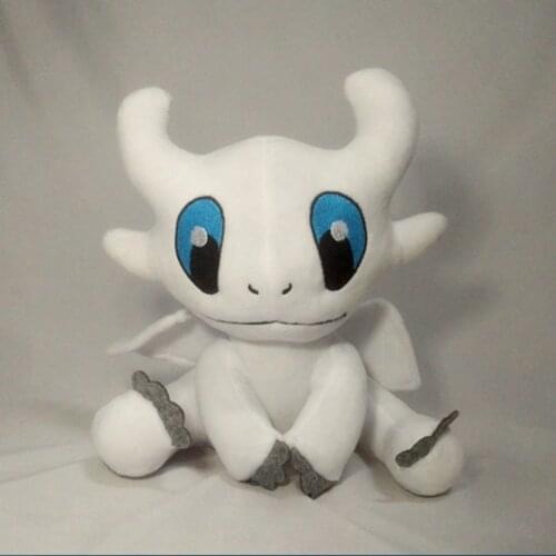 New 23CM How to Train Your Dragon 3 Plush Toy Light Fury Soft White Dragon Stuffed Doll