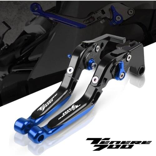 New Blue/Black For YAMAHA TENERE 700 Tenere700 2019-2021 Aluminium Motorcycle Adjustable Folding Extendable Brake Clutch Lever