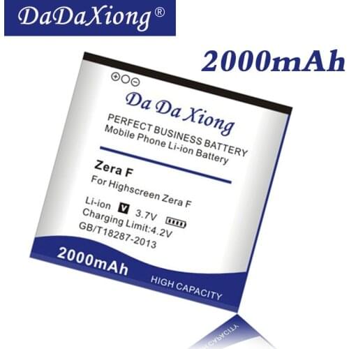 Original 2000mAh zera F rev.s Battery for highscreen zera F rev.s Phone battery