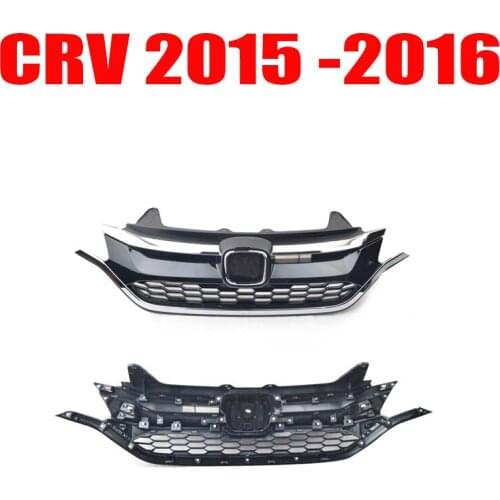 Fit For Honda CRV CR-V 2015 2016 Front Bumper Upper & Lower Grille Grill Set Chrome