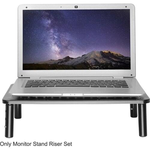 3 Height Adjustable With Mesh Platform Iron Plate Monitor Stand Riser Portable 1XCB