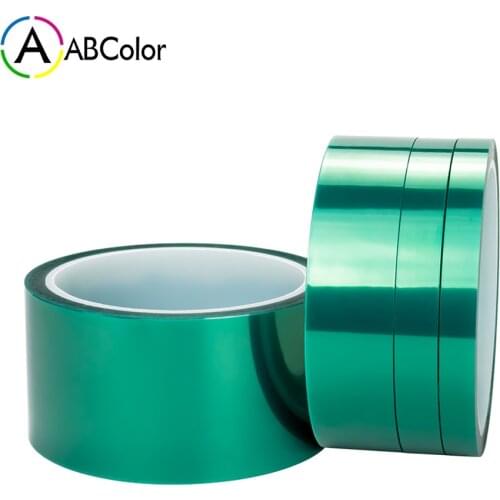 10/12/25/50mm Polyimide Tape For Kapton Tape BGA High Temperature Heat Resistant Tape Green Adhesive Tape for 3D Printing