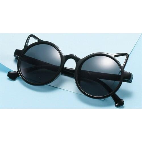 2021 Cat Eye Sunglasses Children Small Round Frame Sun Glasses Boys Driving Eyeglasses Oculos De Sol Kids Eyewear Shades Girls