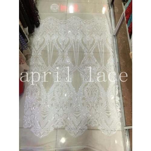 ST011 offwhite sequin embroidery tulle mesh lace for evening dress/sawing/wedding