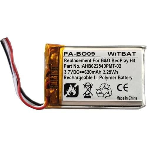 TTVXO 620mAh for Bang & Olufsen BeoPlay H4 Headset Battery AHB622540PMT-02