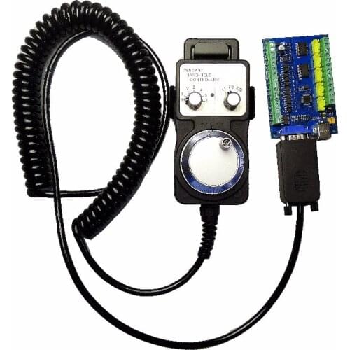 MACH3 USB 5 Axis 100KHz USBCNC Smooth Stepper Motion Controller card breakout board + 1pcs High-quality industrial hand wheel
