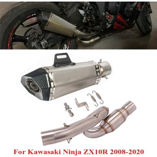 Ninja ZX10R Motorcycle Exhaust Muffler Escape Connection Link Pipe Middle Mid Tube for Kawasaki Ninja ZX10R 2008-2020