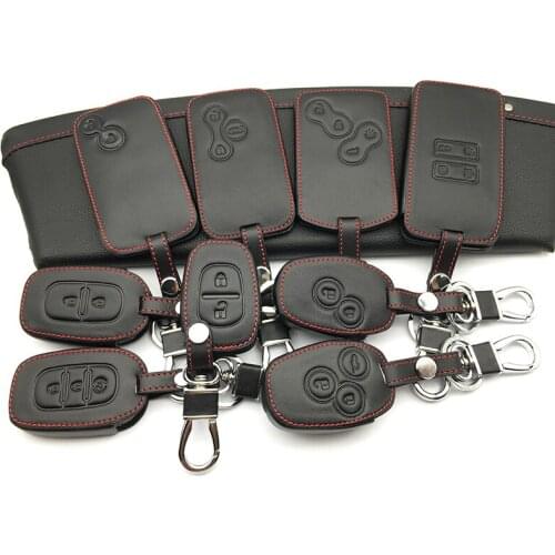 High quality leather key case key cover For Renault Kadjar Clio Megane 2 3 4 Koleos Logan Scenic Card Case Keychain Key cases
