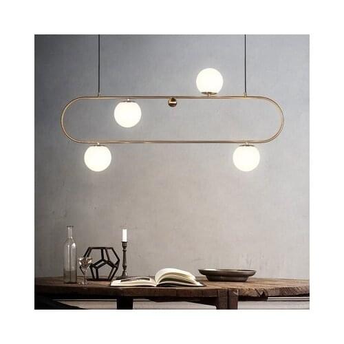 Modern Style Living Room Bedroom Minimalist Restaurant Pendant Light Nordic Clothing Decoration Glass Ball Pendant Lamp Bed deco