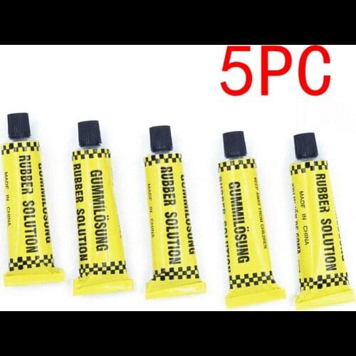 5pc Automobile Motorcycle Bicycle Tire Tyre Repairing Glue Inner Tube Puncture Repair Cement Rubber Cold Patch Solution