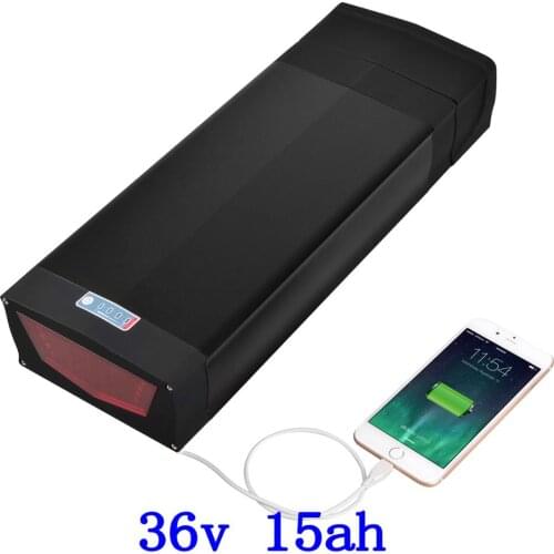 36V 1000W 500W Ebike Battery 36V 20AH Lithium Battery 36V 13AH 15AH 20AH 25AH Electric Bicycle Battery With USB port+2A Charger