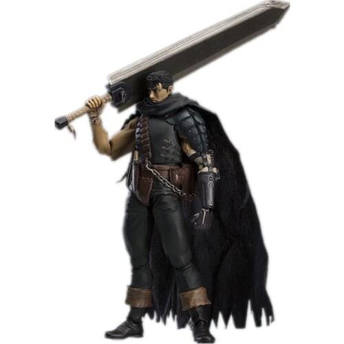 Anime Berserk Guts Black Swordsman Assembly Ver. PVC Action Figure Baserk Face-Changing Model Toy Collect 17cm