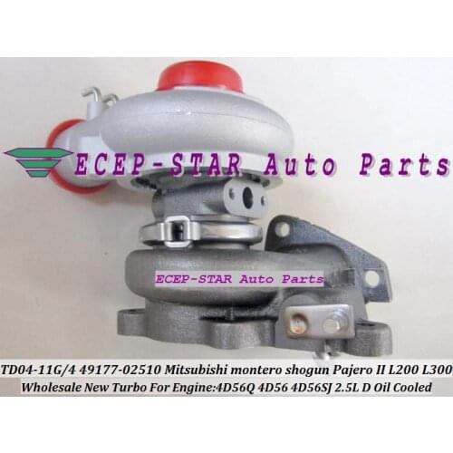 Free Ship TD04 49177-02510 49177-02511 MD155984 Oil C Turbo Turbocharger For MITSUBISHI MONTERO L200 L300 L400 PAJERO 4D56Q 2.5L