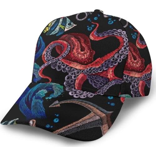 CINESSD 2020 New Baseball Cap Fishing Caps Men Outdoor Hunting Hat Hiking Hat Ocean Octopus And Anchor