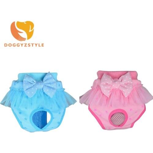 Bow Tie Lace Dog Sanitary Pants Puppy Cat Female Underwear Diaper Physiological Short Pants For Small Dogs Pet Supplies