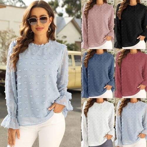 Gefevoqe Polka Dot Blouses