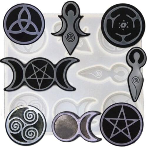 2021 New Totem Listing Decoration Mold Goddess Listing Pattern Mould Small Accessory Home Decoration Totem Jewelry Casting Molds