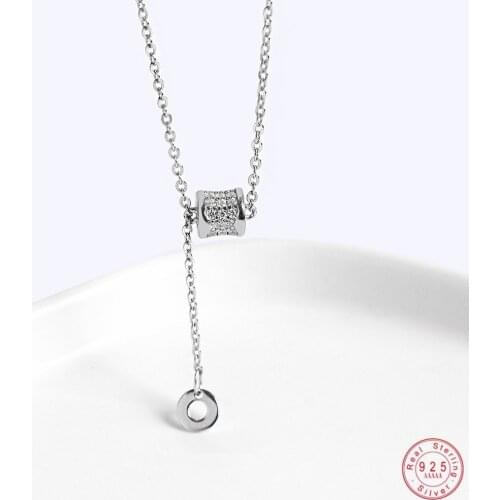 925 Sterling Silver Simple Waistline Clavicle Chain Necklace Adjustable For Women Fashion Wedding Party Jewelry Accessories