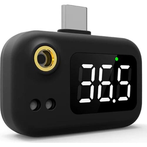 Portable Light Non-contact Infrared Thermometer LED Screen Display Plug-in Smart Phone Thermometer Accurate Quick Measurement