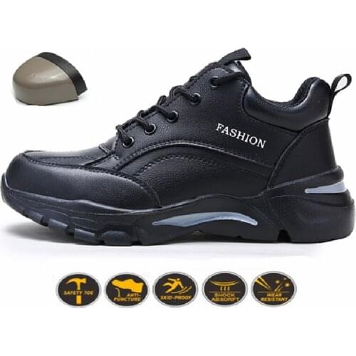 Construction Waterproof and Breathable Work Boots Mens Safety Shoes Non-slip Wear-resistant Outdoor Indestructible Shoes