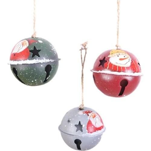 Christmas Supplies Christmas Bell Pendant Santa Claus Snowman Bell Pendant Christmas Tree Decoration Christmas Ball