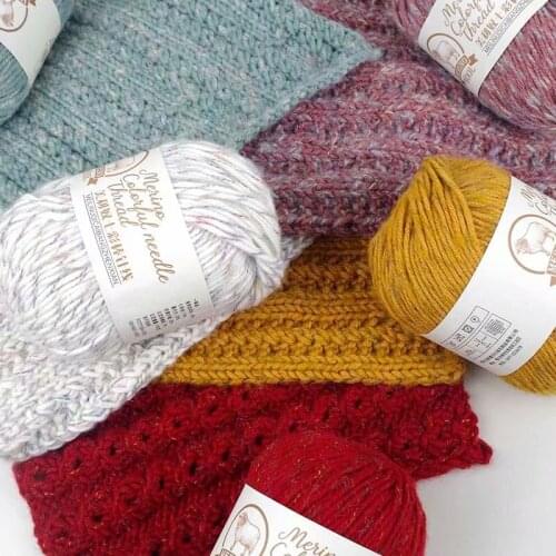 500g Colorful Knitting Wool Wool Hand wei jin mao Sub-Coat Sweater Crude duan ran xian