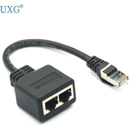 Eight core network cable splitter one point two adapter network extender CAT6/CAT5 RJ45 simultaneous Internet IPTV broadband