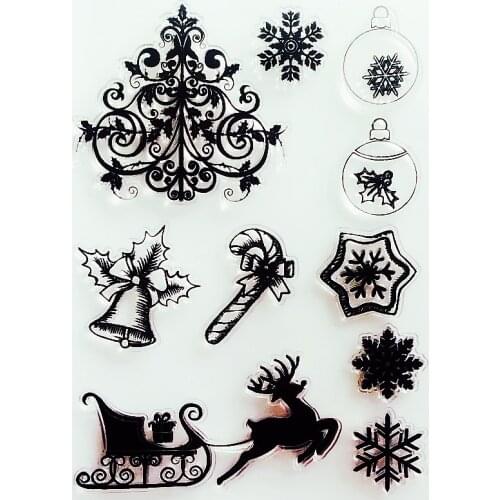 YLCS291 Christmas Festival Silicone Clear Stamps For Scrapbooking DIY Album Paper Cards Making Decoration Embossing Rubber Stamp