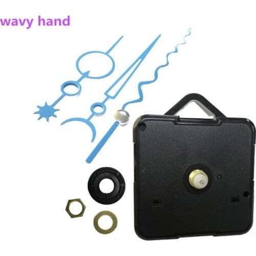 10pcs DIY Repair Clock Quartz Mechanism Home Clock Mechanism Movement Parts replace accessories Kit For Quartz Clockp Wavy hand
