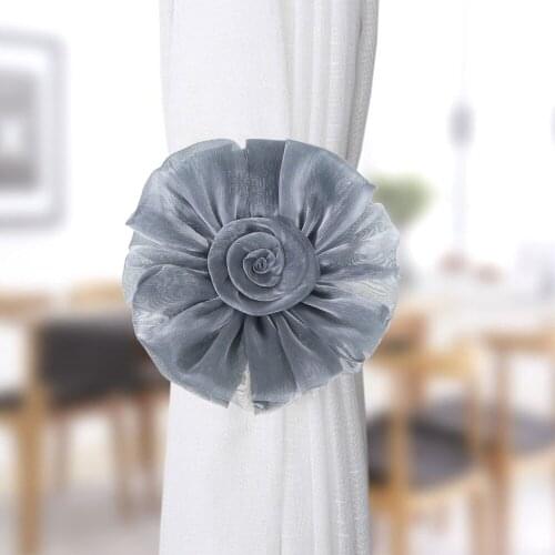 2Pcs Creative Sun Flower Shaped Curtain Buckles Delicate Lace Curtain Clips Window Curtain Accessories for Home Hotel