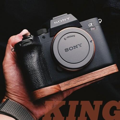 Wooden Quick Release Wood Hand Grip Plate Bracket Base Plate For SonyA7R IV A7M4 A9II