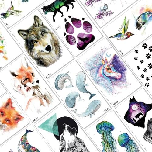 DIY Creative Animal Temporary For Adult Kids Body Art Drawing Arm Legs Lovely Tattoos Washable Realistic Sheets Sticker Holiday