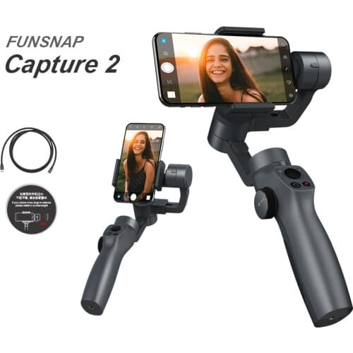 Funsnap Capture2 3Axis Handheld Gimbal Stabilizer For Smartphone Samsung Iphone Gopro Camera Action EKEN Gimbal Kit IOS Android