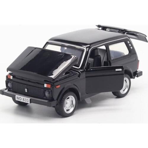 Simulation Russian 1/32 Lada SUV Classic Model Sound And Light Pull Back Toy Car Alloy Die-cast Toy GIFT FOR Boys