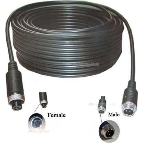 5m 10m 15m 20m 4 PIN Connector Extension Cable For CCTV Camera Cable Male to Female 4-Pin Aviation Video Cable