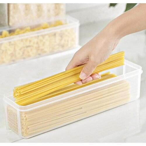 Noodles Container Kitchen Food Storage Large Capacity Rectangular Pasta Box Fresh-keeping Case