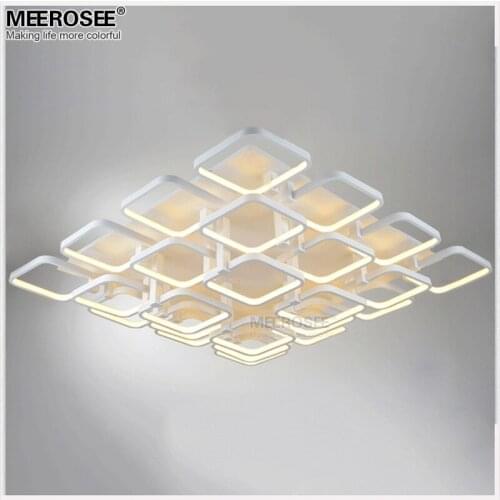 Square LED Chandelier Lighting Surface Mounted White Acrylic LED Lamp For Living Room lamparas de Techo Home Lighting