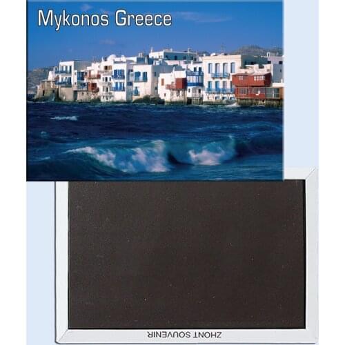 Mykonos_Cyclades_Islands_Greece, Magnetic Refrigerator Affixed With Tourist Souvenirs Home Accessories 24861