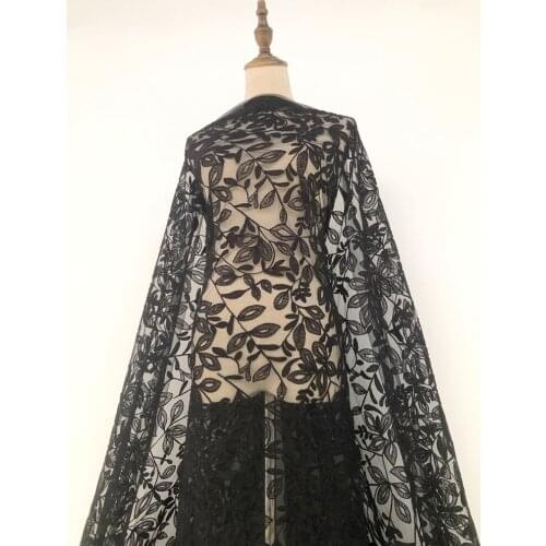 New Style Mesh Embroidery African Lace Fabric 2021 High Quality Lace Water Soluble Fashion Soft Lace Fabric 5 Yards