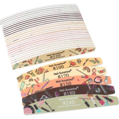 3/5/10Pcs Double Sided Buffer Nail Files Colorful Sandpaper Sanding Block Mix Grit Trimmer Pedicure Manicure Tools Accessory