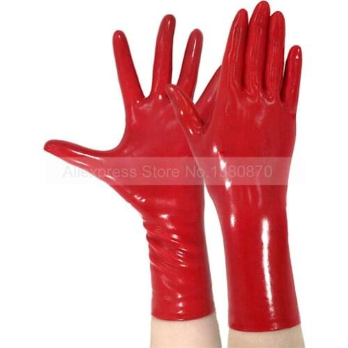 Sexy Latex Short Gloves Unisex Free Shipping Hot Sex LA033A