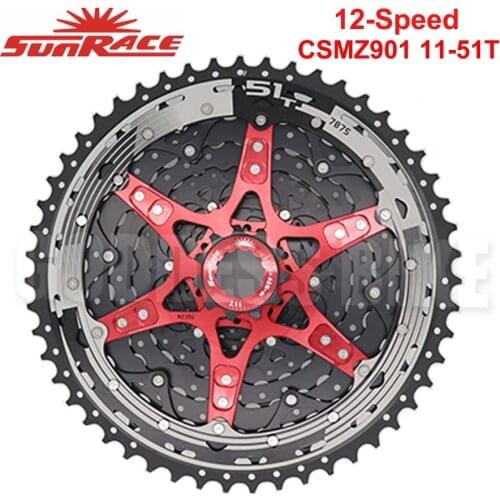 SunRace New CSMZ903 CSMZ901 freewheel 12 Speed 11-51T Mountain Bike cassette MTB Flywheel 12S Sprocket Compatible Shimano SRAM