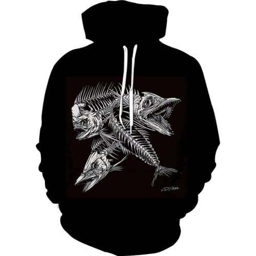 2021 spring and autumn 3D printed fishing hoodie anime Harajuku hoodie men and women long-sleeved hoodie sports street wear hip