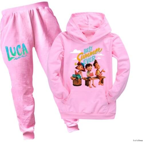2021 Movie Luca Boys Hoodie Sweatshirt Fashion Hoodies for Teen Girls Kids Clothes Top Tees Costume Childrens Clothing 2-16Y