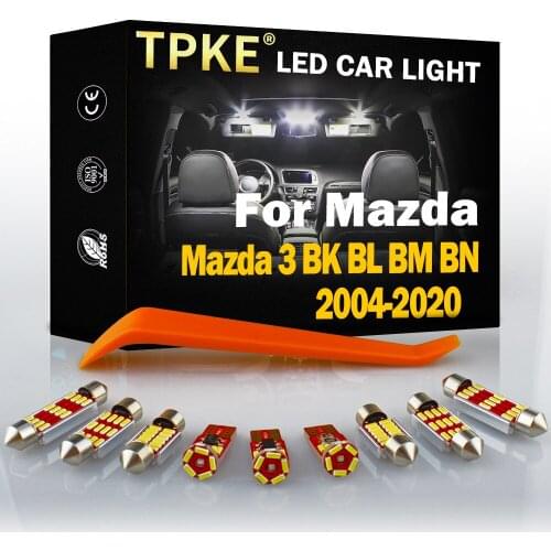 Canbus For Mazda 3 BK BL BM BN 2004-2020 Vehicle LED Interior Dome Map Trunk Light Upgrade Kit Car Lighting Accessories