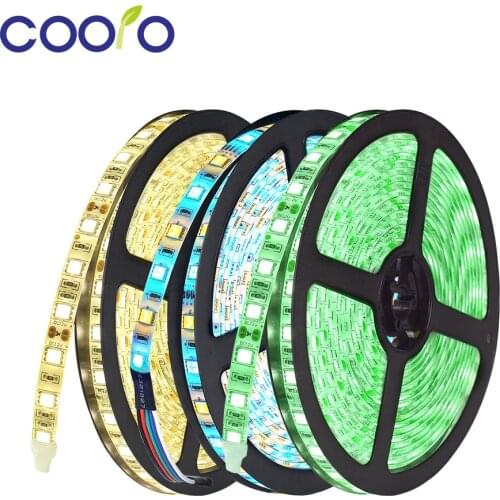 1 Roll 5M Waterproof 12V LED Strip Light 5050 RGB RGBW RGBWW CW+WW Red Green Blue Diode Tape LED Lamp Home Holiday Decoration