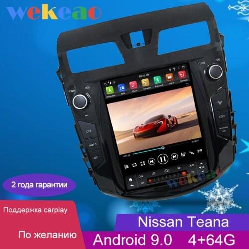 Wekeao 10.4" Vertical Screen Tesla Style 1 Din Android 9.0 Car Radio For Nissan Teana Altima Car Dvd Player Auto GPS Carplay 4G