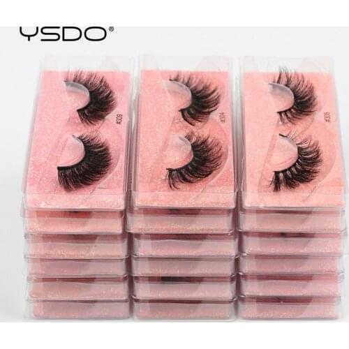 YSDO 10/20/30/40/50/100 PCS Wholesale Eyelashes 3D Mink Lashes Fluffy Makeup Mink Eyelashes Natural Long Thick eyelashes In Bulk