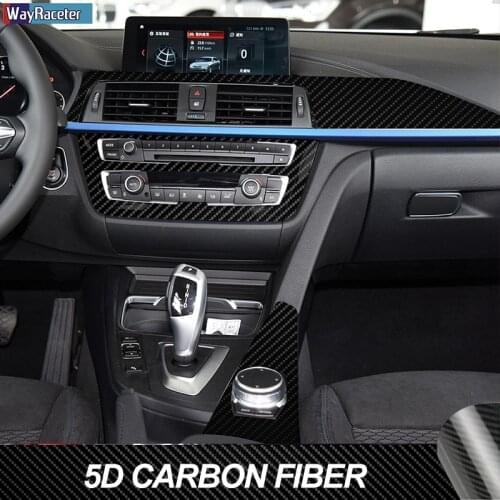 Anti Scratch Car Interior Trim Protective Film 5D Carbon Fiber Vinyl Sticker For BMW 4 Series F32 F33 F36 2013-2019 Accessories