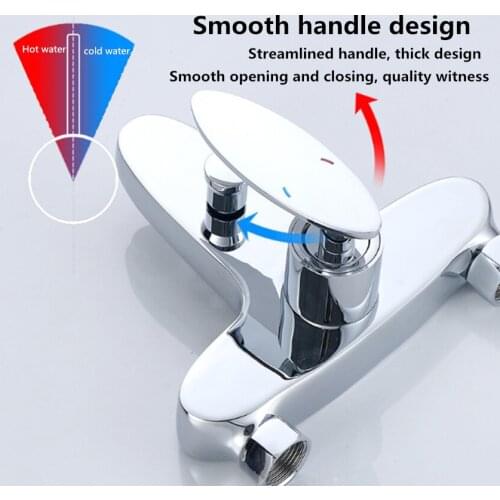 Factory direct copper material triple with hot and cold bathtub shower faucet